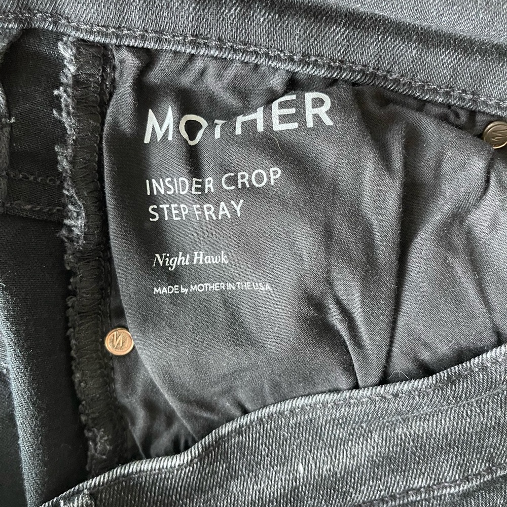 Mother The Insider High Waist Step Hem Crop Bootcut Jeans - Nighthawk Color - Picture 8 of 9